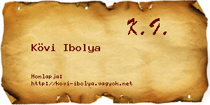 Kövi Ibolya névjegykártya