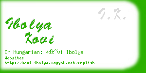 ibolya kovi business card